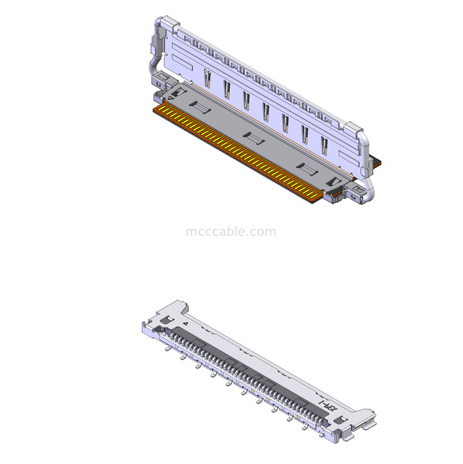20856-030T-01 0,4mm Schwung 30P Mikrokoaxialkabel Montage Kabel Paarungsrichtung Horizontal
