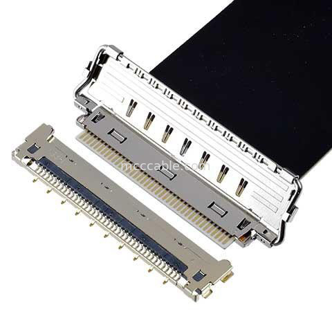20856-030T-01 0,4mm Schwung 30P Mikrokoaxialkabel Montage Kabel Paarungsrichtung Horizontal