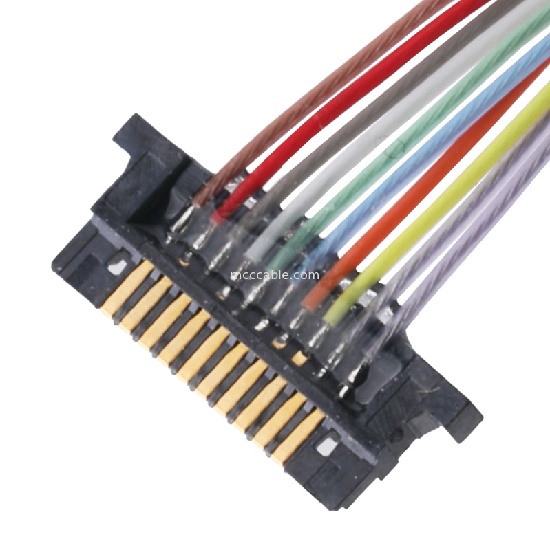 Koaxialkabel-Verbindungsstück Lvds für Neigung 10 Lcd-Monitor-DW-5 20598-010T-02 0.5mm Pin
