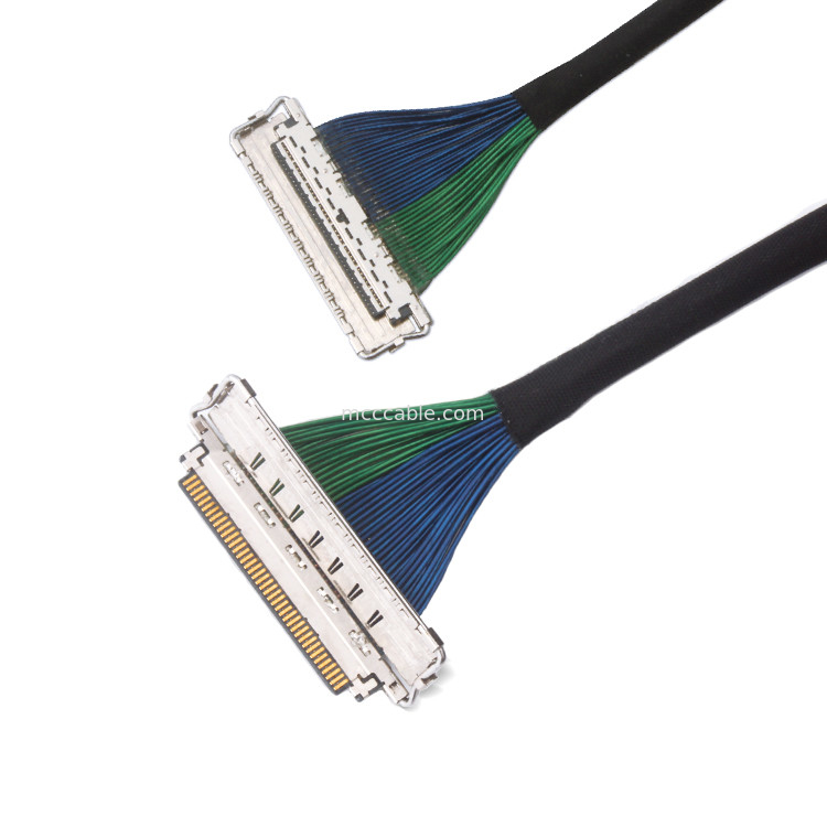 Gewohnheit 0,4 Millimeter-Neigung  20788 20679 Mikrokoaxialstecker Emi Shield Lvds Cable 30pin 40pin 50pin 60pin