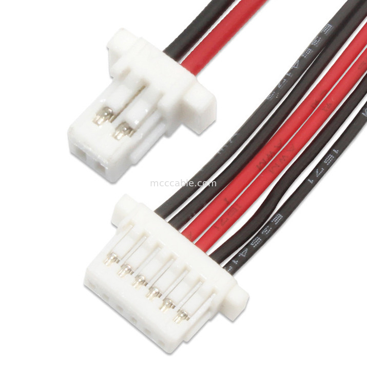 Jst-Kabel-Verschiffen und die Behandlung 1,0 ZU 6Pin SH1.0 VERDRAHTEN 500MM Jst Verbindungsstück zu 3mm konserviertem kundenspezifischem Kabelbaum