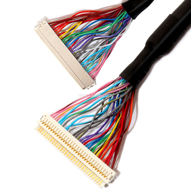 Erweiterung STUNDEN 30PIN LVDS Kabel, Df19-30s zu Df19-30s getrenntem Draht Lvds-Kabel