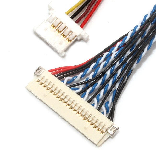 30 Kontakt-Neigung Df19 Pin LVDS des Kabel-1.0mm 1.25mm zu Df14