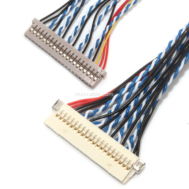 30 Kontakt-Neigung Df19 Pin LVDS des Kabel-1.0mm 1.25mm zu Df14
