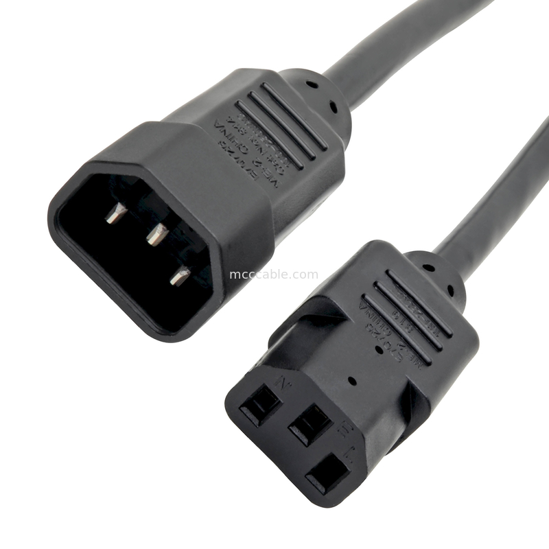 C13 bis C14 10a 250v Stromkabel 18 Awg C14 Mates mit C13 Steckdose