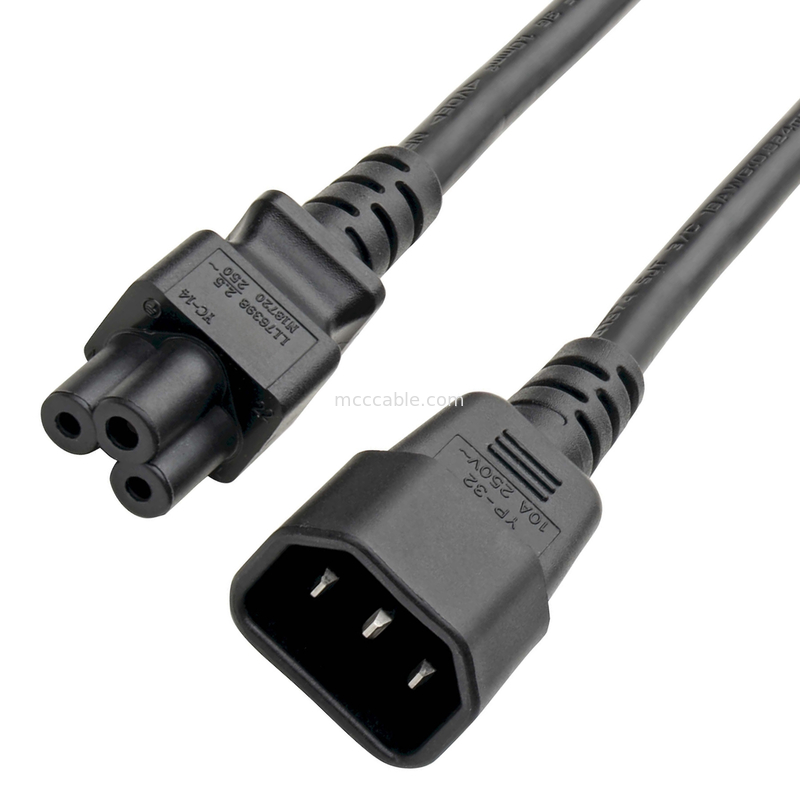 Anschlussadapter C14 zu C5 Stromanschluss 7a 250v 18 Awg