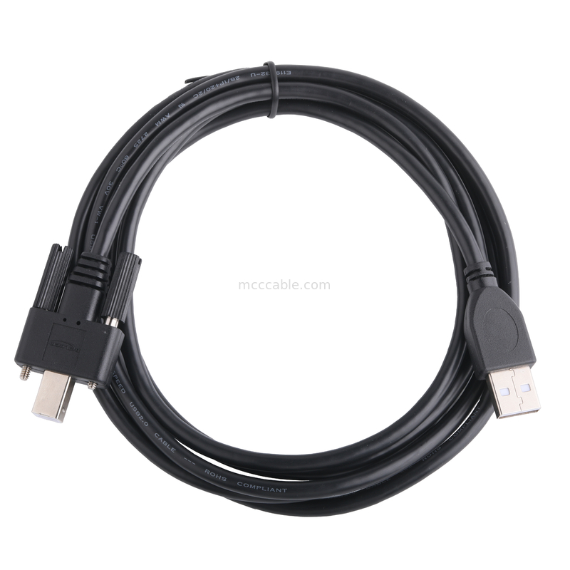 UL Druckeranschlusskabel USB 2.0 Typ A bis Typ B Verriegelung