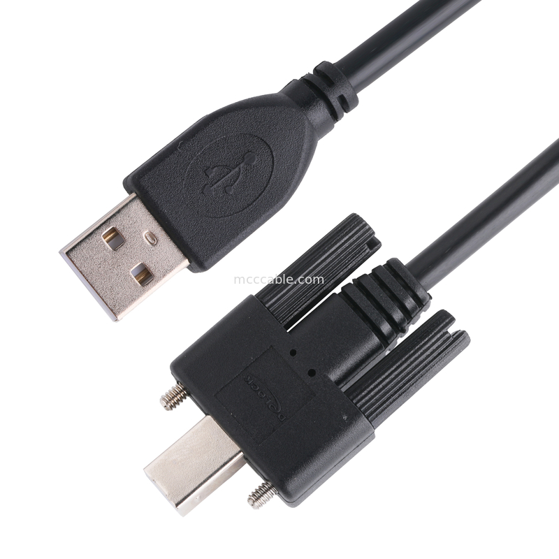 UL Druckeranschlusskabel USB 2.0 Typ A bis Typ B Verriegelung