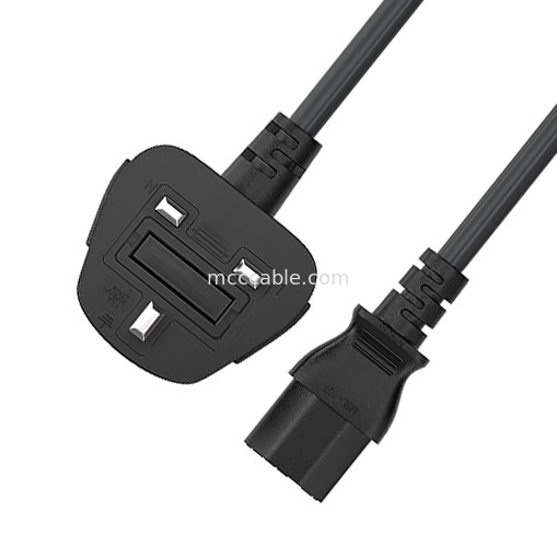 C13 To Uk Stecker Stromkabel Bs1363 18awg 250v Länge Geeignet für die meisten Computer, Drucker und andere Geräte