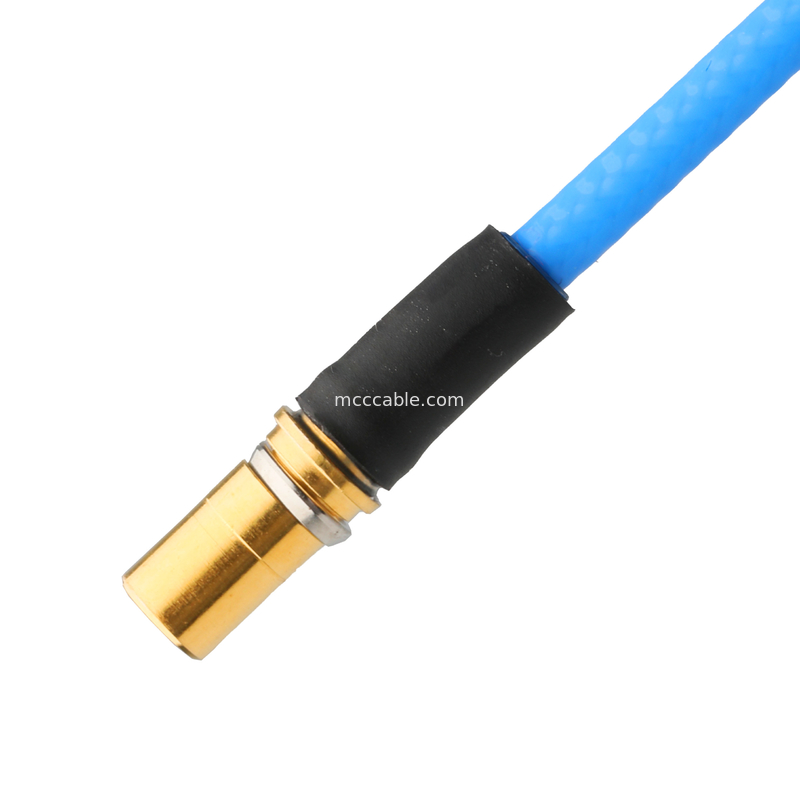 HF-Anschluss Niedrig-PIM-Koaxialkabelanlagen Flexible TFT-5G-402 doppelt geschützt mit blauer FEP-Jackette