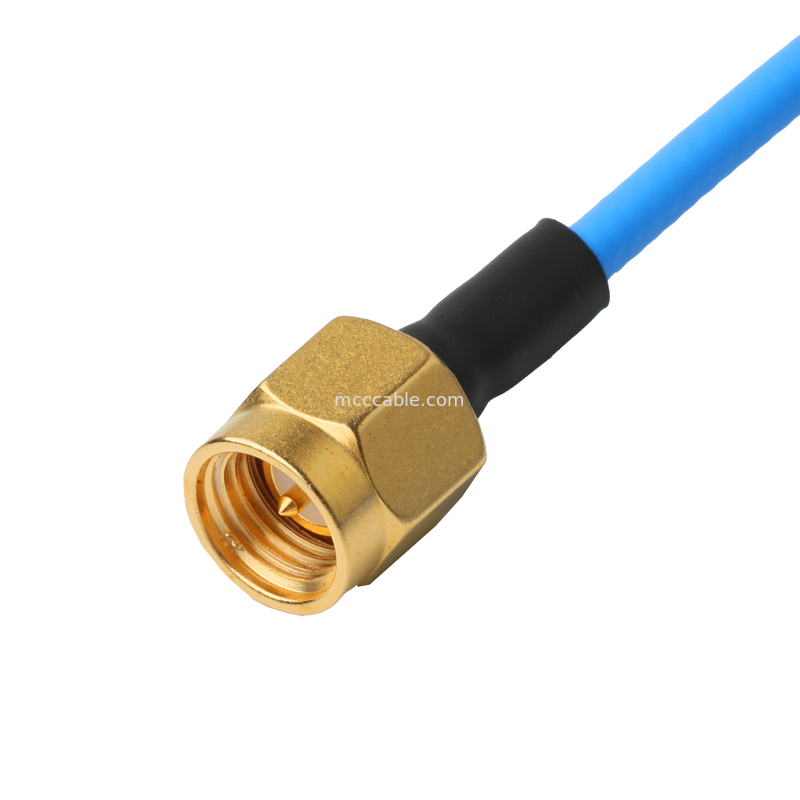 HF-Anschluss Niedrig-PIM-Koaxialkabelanlagen Flexible TFT-5G-402 doppelt geschützt mit blauer FEP-Jackette