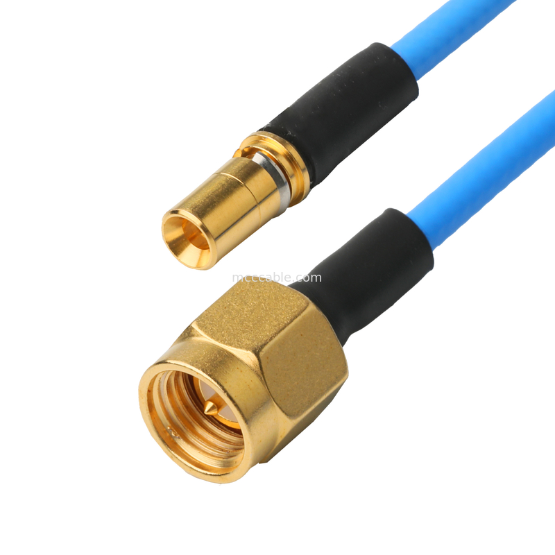 HF-Anschluss Niedrig-PIM-Koaxialkabelanlagen Flexible TFT-5G-402 doppelt geschützt mit blauer FEP-Jackette