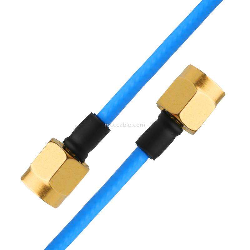 HF-Anschluss Niedrig-PIM-Koaxialkabelanlagen Flexible TFT-5G-402 doppelt geschützt mit blauer FEP-Jackette