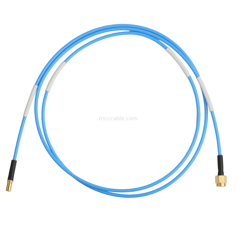 HF-Anschluss Niedrig-PIM-Koaxialkabelanlagen Flexible TFT-5G-402 doppelt geschützt mit blauer FEP-Jackette