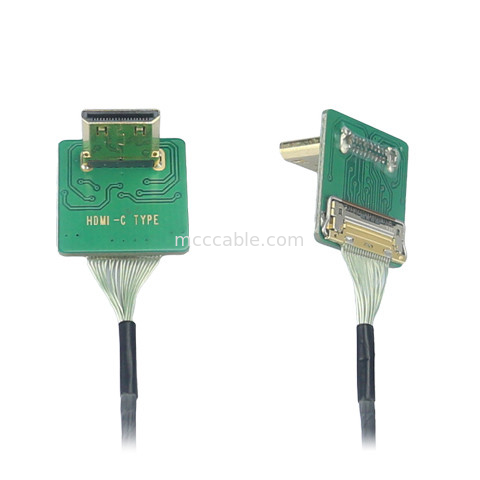 Mini Hdmi Elbow Head Hd Kabel Adapter Mini Hdmi-C2 auf 20525-020E-02 auf das Board Side Connector Pitch 0,4 mm