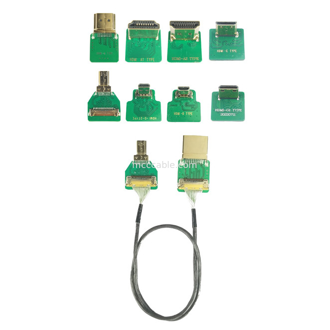 Mini Hdmi Elbow Head Hd Kabel Adapter Mini Hdmi-C2 auf 20525-020E-02 auf das Board Side Connector Pitch 0,4 mm