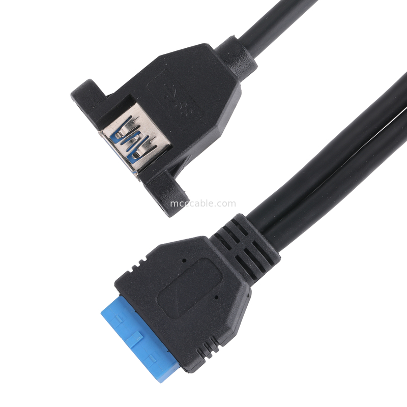 USB 3.0 Front-Panel-Motherboard 19/20-Pin-Kabel zum USB-Frauen-Splitter-Adapter-Erweiterungsteil