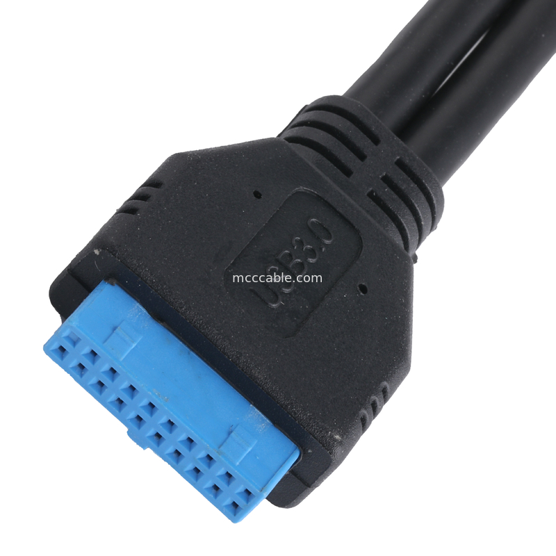 USB 3.0 Front-Panel-Motherboard 19/20-Pin-Kabel zum USB-Frauen-Splitter-Adapter-Erweiterungsteil