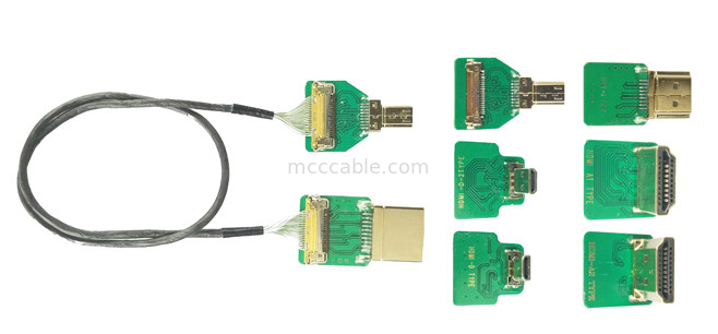 Micro HDMI Straight Head 20454-220-02 20455 20453 Micro HDMI-D-2 bis  OEM / ODM