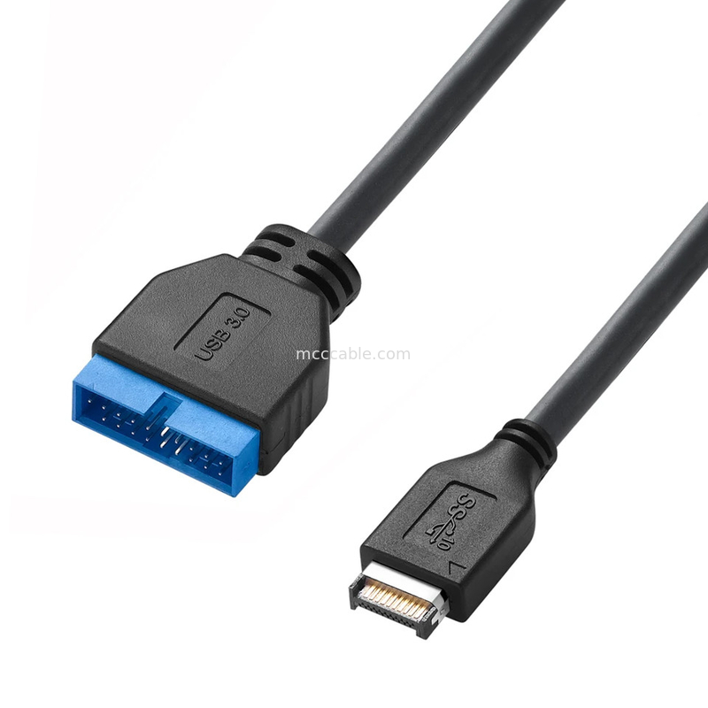 Computer-Mutterplatten-Stromkabel USB 3.1 Typ-E Männlich bis IDC20P Männlich Adapterkabel 20-Pin-Verlängerungskabel