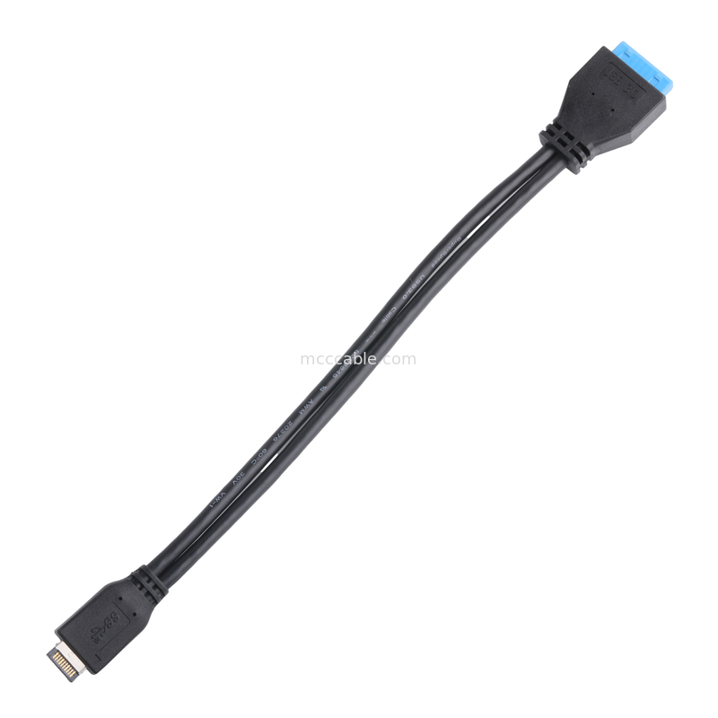 Computer-Mutterplatten-Stromkabel USB 3.1 Typ-E Männlich bis IDC20P Männlich Adapterkabel 20-Pin-Verlängerungskabel