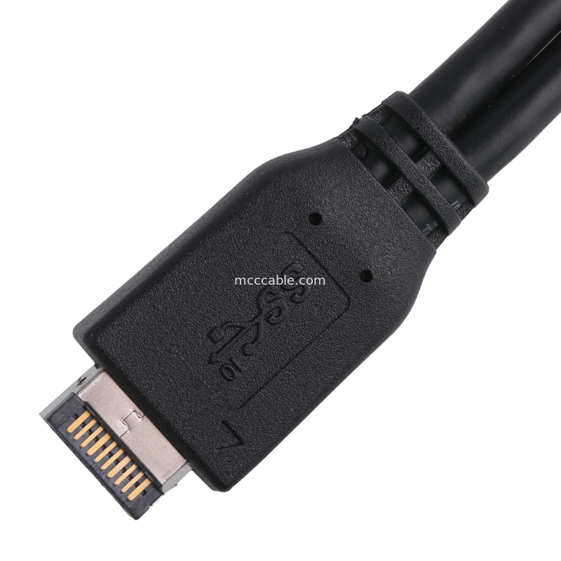 Computer-Mutterplatten-Stromkabel USB 3.1 Typ-E Männlich bis IDC20P Männlich Adapterkabel 20-Pin-Verlängerungskabel