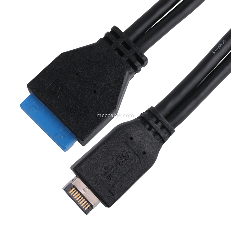 Computer-Mutterplatten-Stromkabel USB 3.1 Typ-E Männlich bis IDC20P Männlich Adapterkabel 20-Pin-Verlängerungskabel