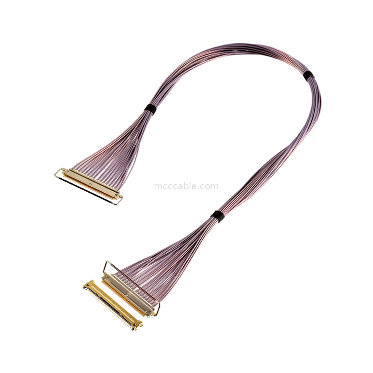 64 Gbps PAM4 81863-100B-01 50P 0,4 mm Pitch Horizontale Kopplungsart Mikrokoaxialkabelanlage OEM/ODM