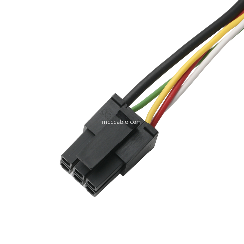 LVDS-KABEL HSG 43025-0600 Picth 3,0 mm MX bis HSG 43025-0200 und RV1.25-4 Stecker OEM/ODM-Länge Kabel anpassen