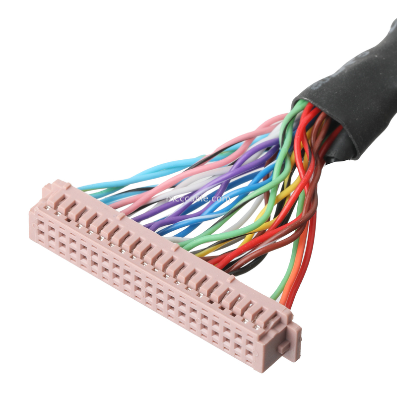 Lvds Kabelmontage  DF13-40Pin Pitch 1,25mm bis HD-SUB 26P weibliche Schleifmaschine UL 1007 20AWG Kabel OEM/ODM
