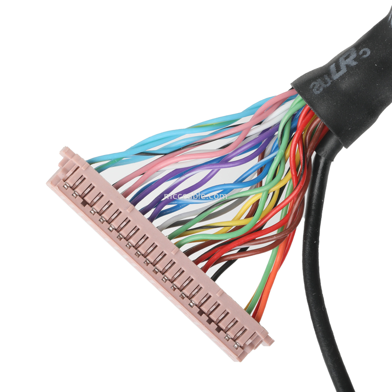 Lvds Kabelmontage  DF13-40Pin Pitch 1,25mm bis HD-SUB 26P weibliche Schleifmaschine UL 1007 20AWG Kabel OEM/ODM