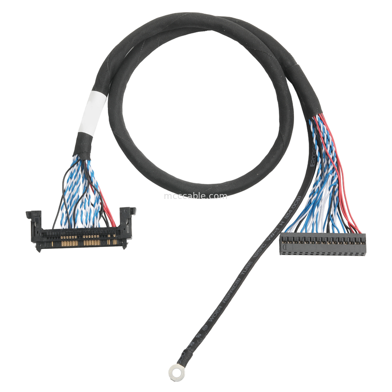 LVDS-Kabelkonstruktion JAE FI-RE51HL 51Pin bis DP2.0 30Pin oder EGN UL 1571 28AWG Kabel OEM/ODM