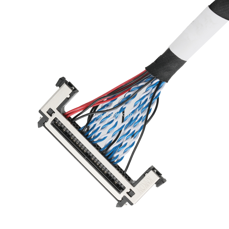 LVDS-Kabelkonstruktion JAE FI-RE51HL 51Pin bis DP2.0 30Pin oder EGN UL 1571 28AWG Kabel OEM/ODM