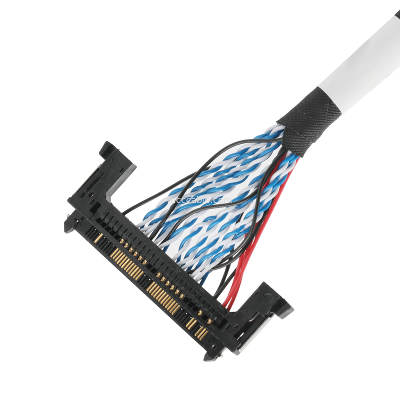 LVDS-Kabelkonstruktion JAE FI-RE51HL 51Pin bis DP2.0 30Pin oder EGN UL 1571 28AWG Kabel OEM/ODM