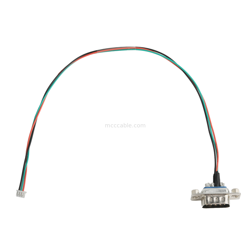 DB 9P LVDS-Kabelmontage D-SUB-9P Männliche Lötmaschine zu MX1.25mm 4Pin Drahtanschluss OEM/ODM