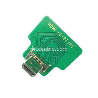 Micro HDMI Straight Head 20454-220-02 20455 20453 Micro HDMI-D-2 bis  OEM / ODM