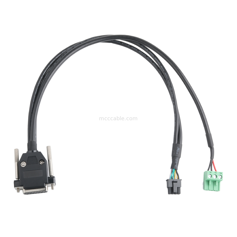 angepasste industrielle Kabelanschlüsse DB-15P weiblich bis HSG 43025-0800 Abstand 3,0 mm und 691352710003 Abstand 5,8 mm