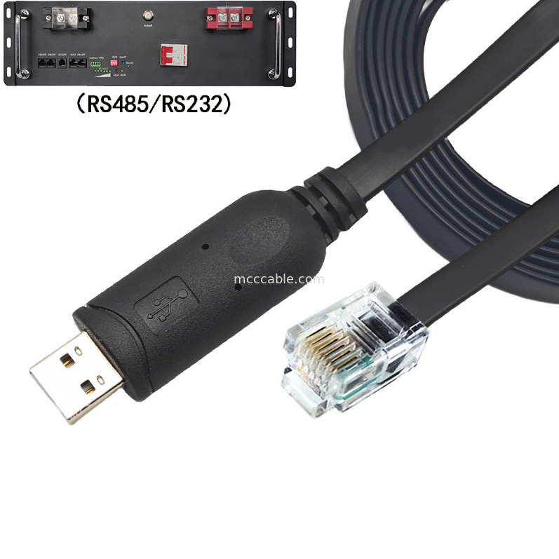 USB-A bis RS232 RJ12 Seriekabel 6P6C Kompatibel mit RS232 Kommunikationskonfiguration Debugging Line