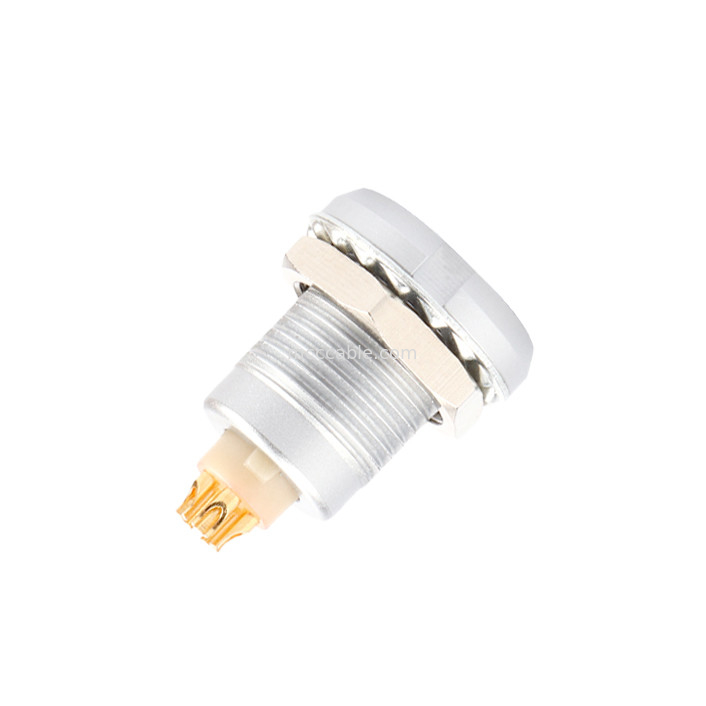 Industriewasserdichtes Steckverbinder B-Serie Z2 5Pin Doppelmutter Schweißen Druckplatte Steckkern (gerad und in Winkel)