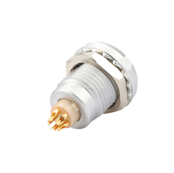 Industriewasserdichtes Steckverbinder B-Serie Z2 5Pin Doppelmutter Schweißen Druckplatte Steckkern (gerad und in Winkel)