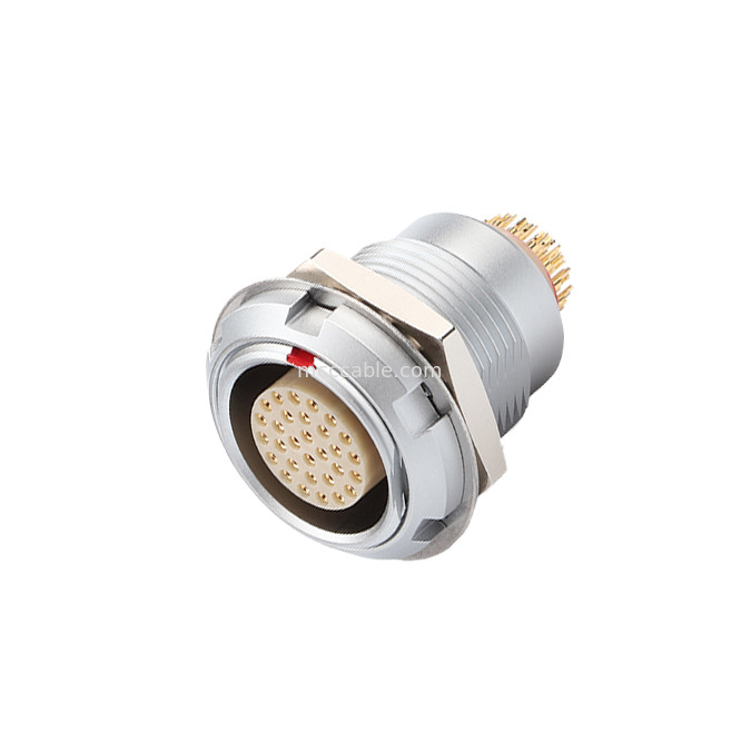 Industriewasserdichtes Steckverbinder B-Serie Z2 5Pin Doppelmutter Schweißen Druckplatte Steckkern (gerad und in Winkel)