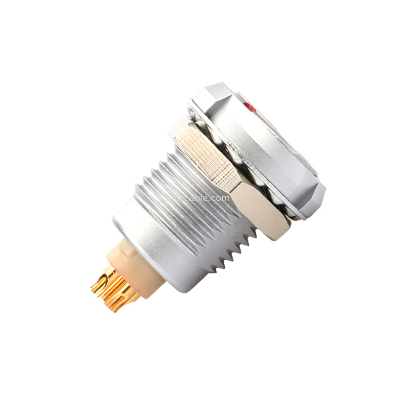 Industriewasserdichtes Steckverbinder B-Serie Z2 5Pin Doppelmutter Schweißen Druckplatte Steckkern (gerad und in Winkel)