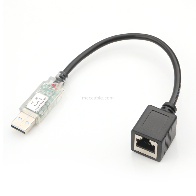 Industrielle Kabelanpassungen USB-A RJ422 auf RS232 Netzwerkport Netzwerktechnik Debugkabel
