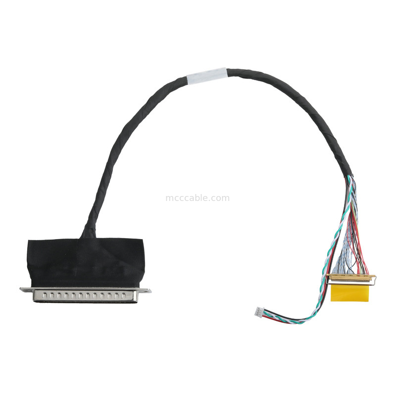 LVDS-Kabelansatz D-SUB Männlich bis Molex 51021-0400 und 20453-240T-01 Drahtanschluss OEM/ODM