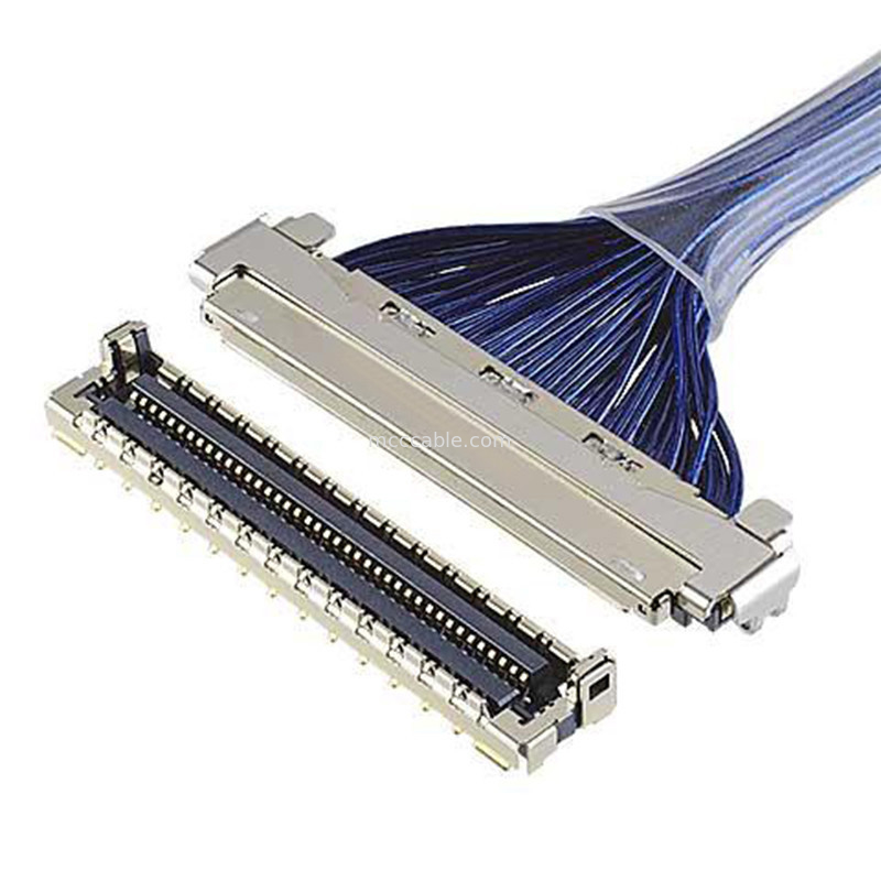 Gewohnheit 0,4 Millimeter-Neigung  20788 20679 Mikrokoaxialstecker Emi Shield Lvds Cable 30pin 40pin 50pin 60pin