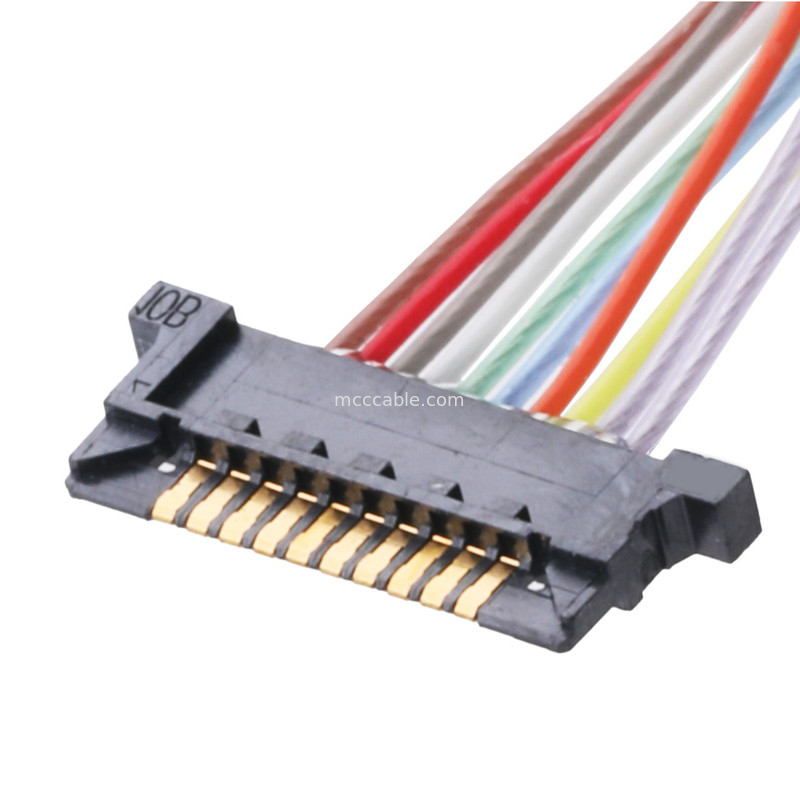 Koaxialkabel-Verbindungsstück Lvds für Neigung 10 Lcd-Monitor-DW-5 20598-010T-02 0.5mm Pin
