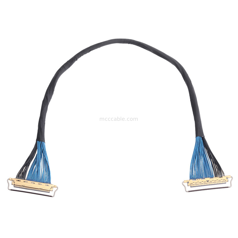 20633-250T-01S 50P 0,4 mm Abstand Horizontales Paarungstyp Mikrokoaxialanschluss mit mechanischem Schloss