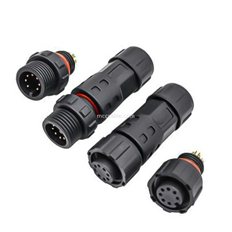 Wasserdichtes 8-Stift-Rundverbindungsgerät für Industriezwecke