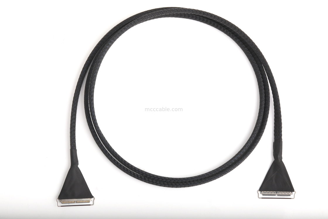 40 Pins Mikrokoaxialkabel mit 0,4 mm Schrägstärke, doppelt abgeschirmt für EDP/LVDS