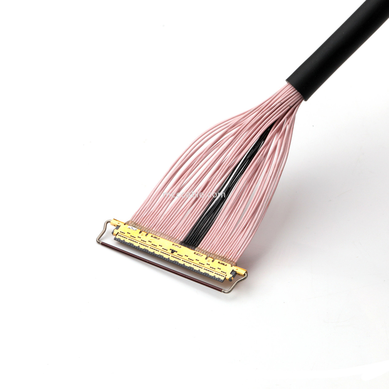 50-Pin-Mikro-Koaxialkabel mit 0,4 mm Schrägkeit, geschützt, für Hochgeschwindigkeitsdatenübertragung